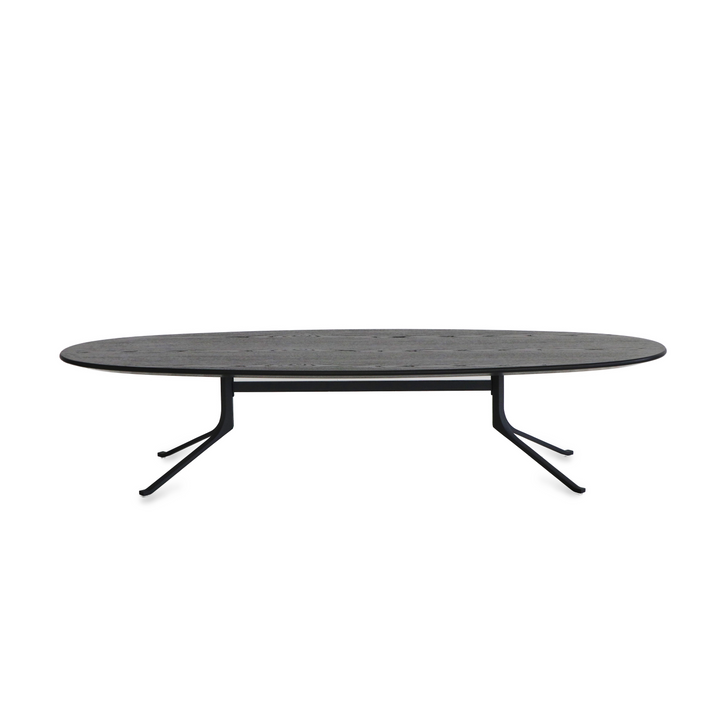 Blink Oval Coffee Table Wood Top