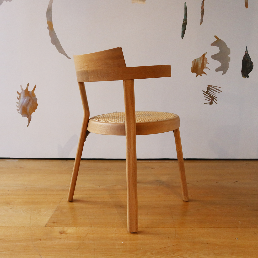 Pagoda Dining Chair Cane Wood Leg - Showroom Model