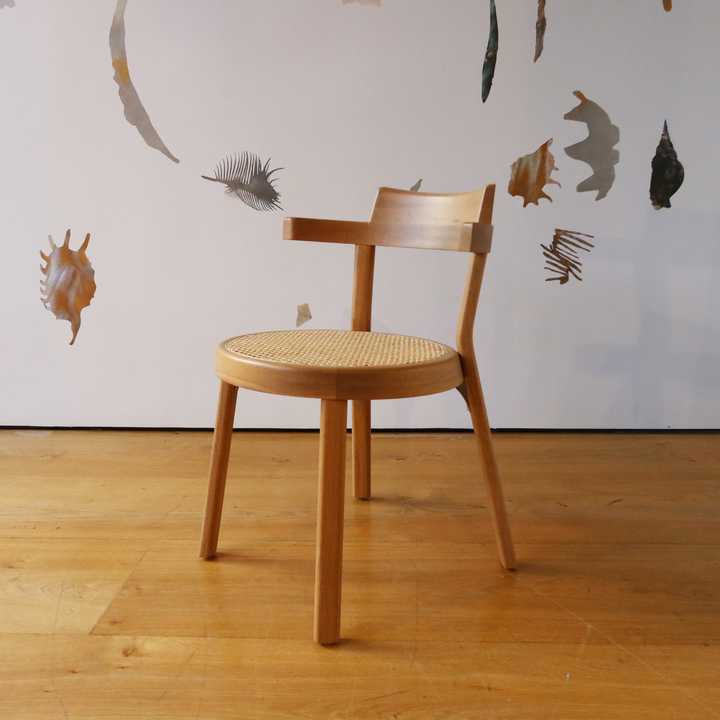 Pagoda Dining Chair Cane Wood Leg - Showroom Model