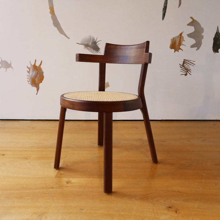Pagoda Dining Chair Cane Wood Leg - Showroom Model