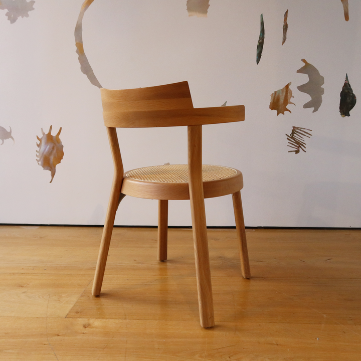 Pagoda Dining Chair Cane Wood Leg - Showroom Model