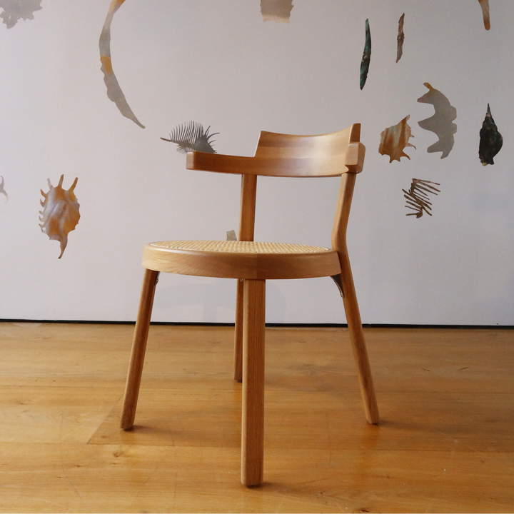 Pagoda Dining Chair Cane Wood Leg - Showroom Model